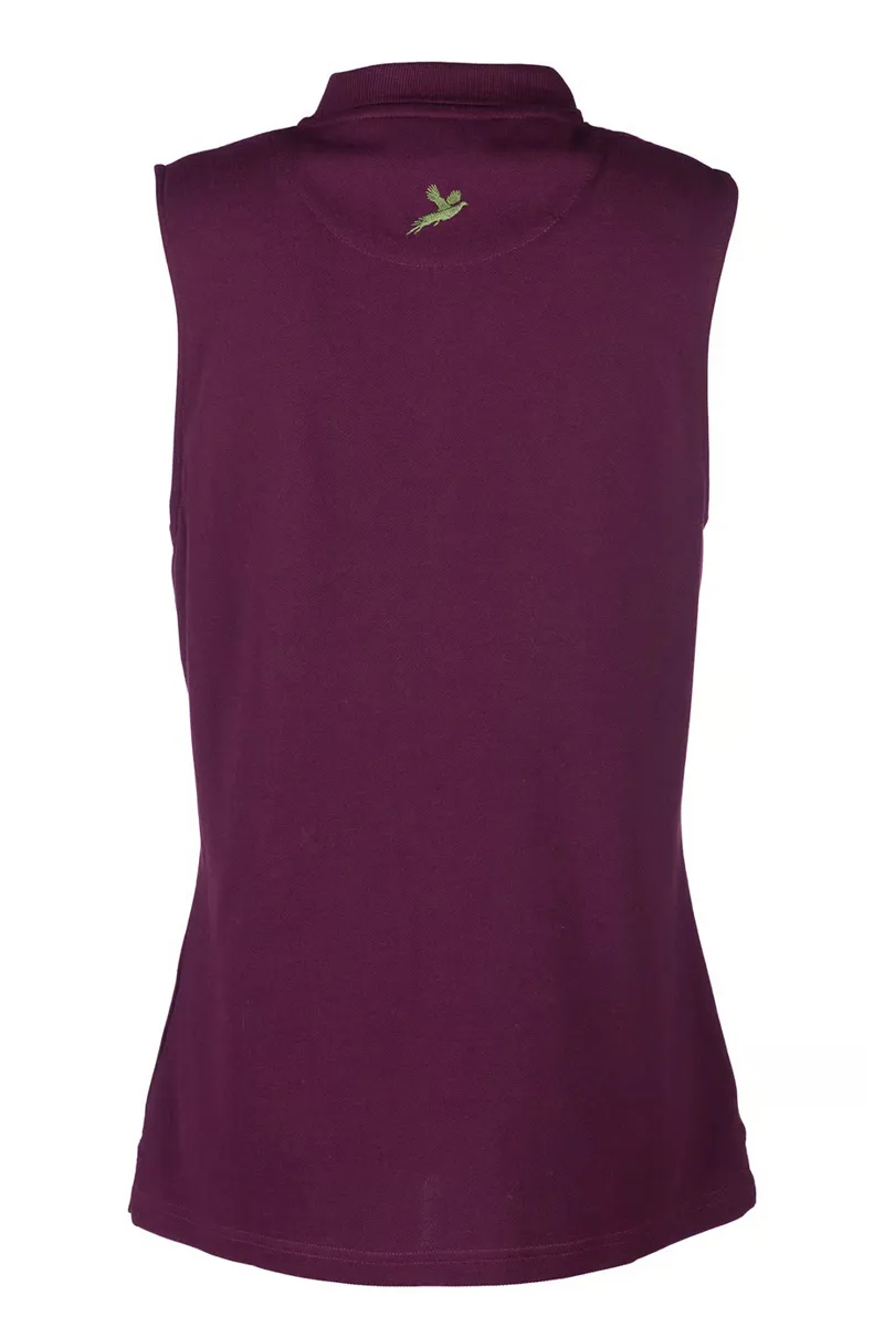 Rydale Ladies Kirby Sleeveless Polo Shirt - Dark Berry-1
