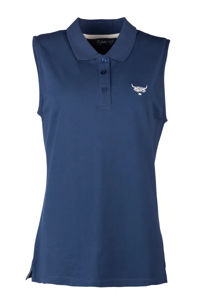 Rydale Ladies Kirby Sleeveless Polo Shirt - Denim