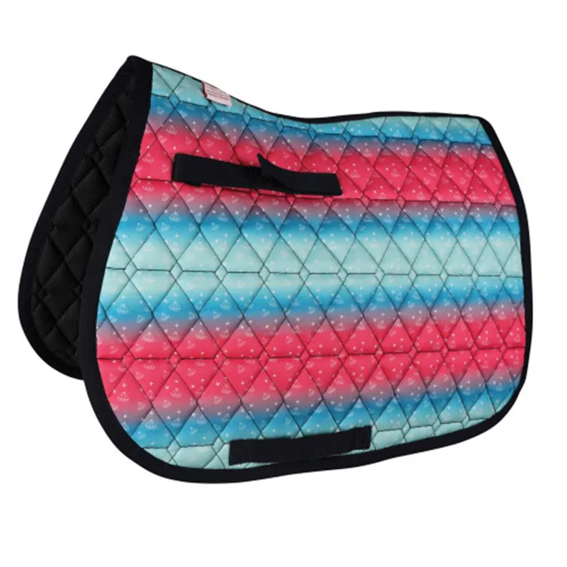 Dazzling Diamond Saddle Pad by Little Rider - Teal/Pink