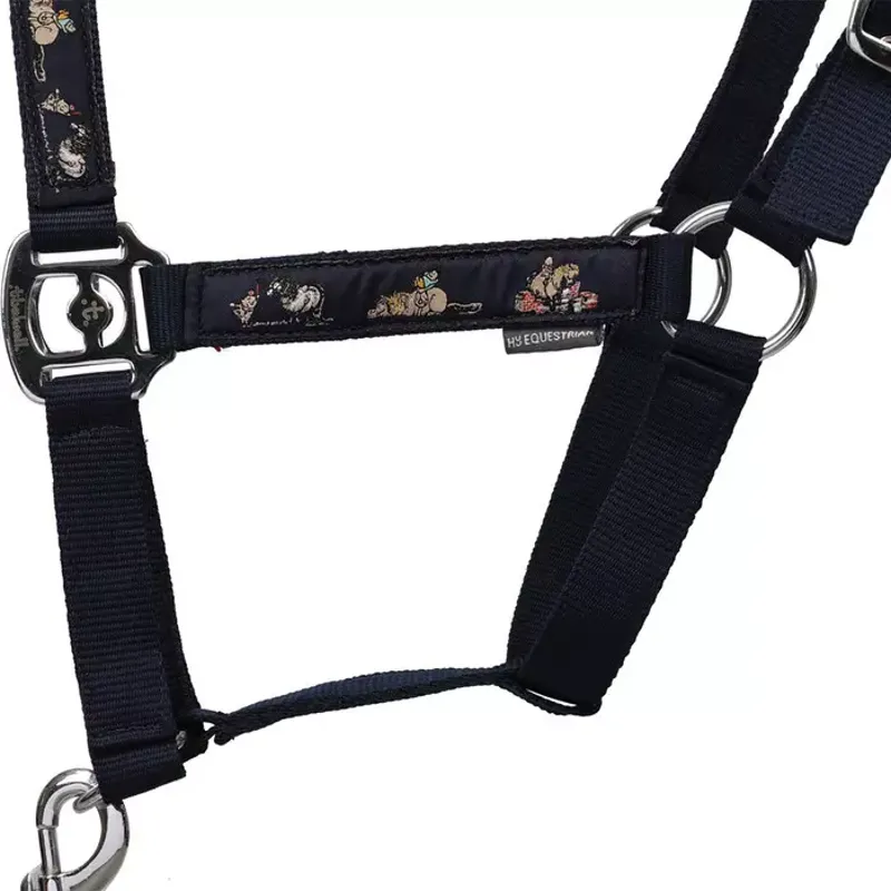 Hy Equestrian Thelwell Collection Practice Makes Perfect Head Collar and Lead Rope-1