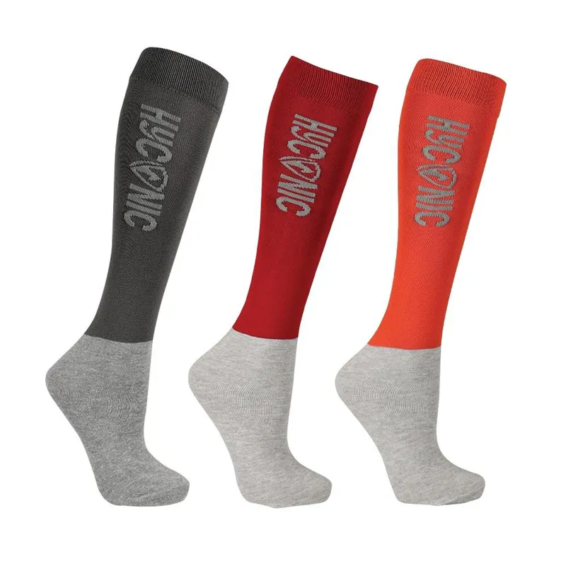 HYCONIC Socks by Hy Equestrian - Pack of 3 - Red