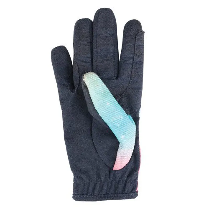 Dazzling Diamond Children's Riding Gloves by Little Rider - Teal/Pink-1
