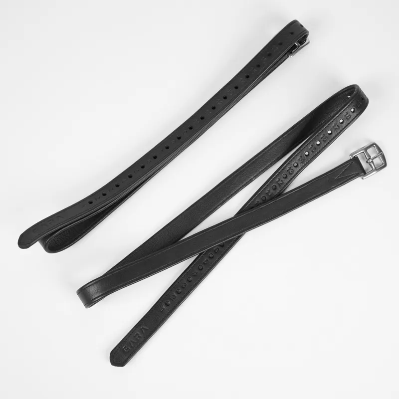 Shires Velociti GARA Wrapped Stirrup Leathers - Black-2