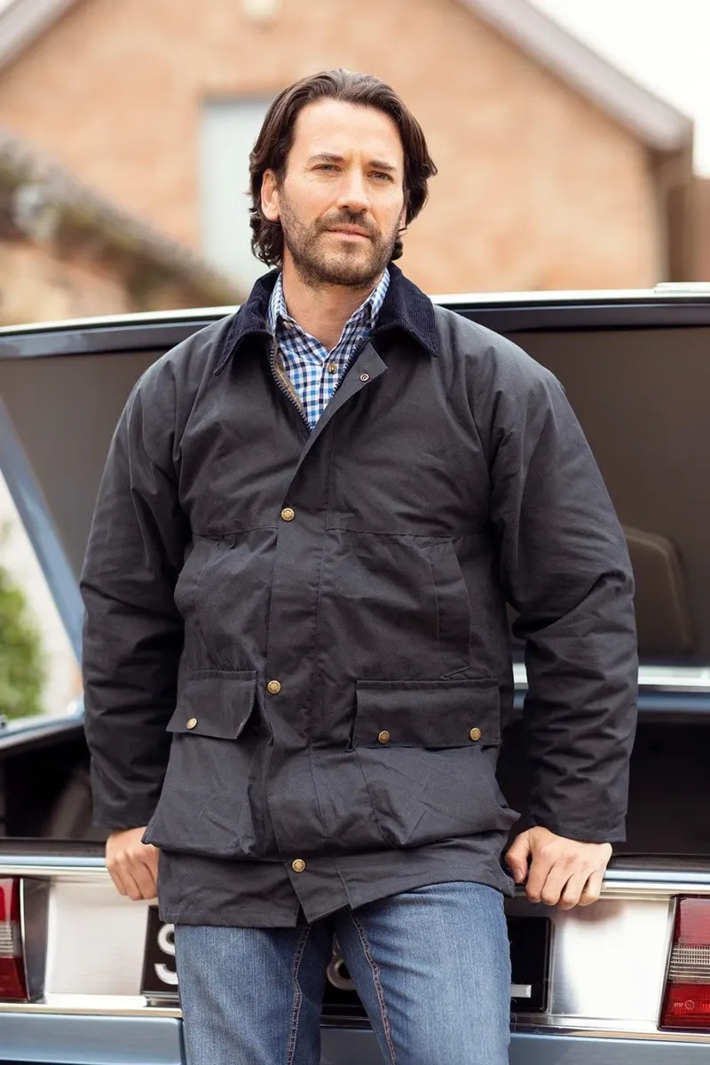 Rydale Men's Thirsk Waxed Jacket - Navy-3