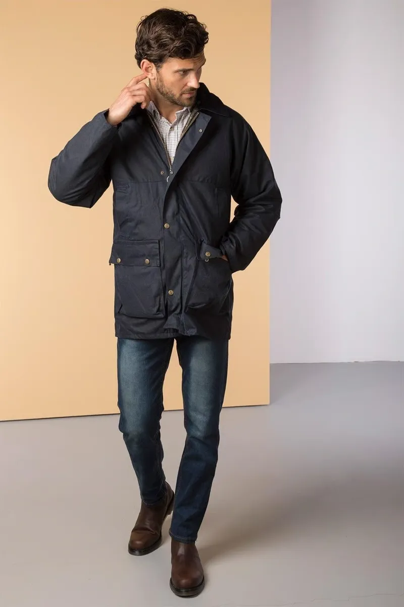 Rydale Men's Thirsk Waxed Jacket - Navy-2