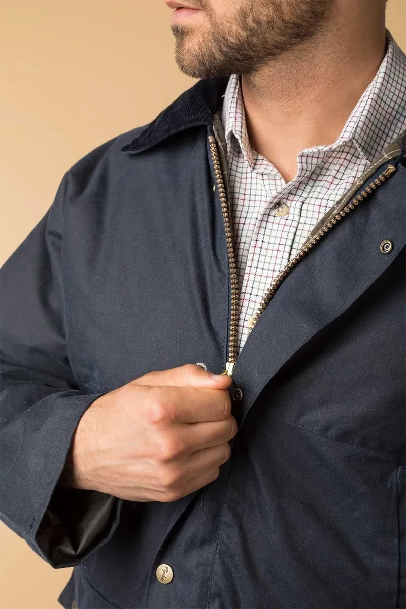 Rydale Men's Thirsk Waxed Jacket - Navy-6