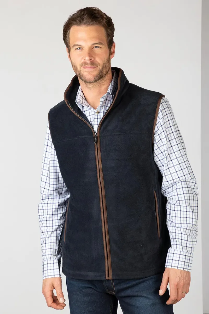 Rydale Huggate Men's Premium Fleece Waistcoat - Ink-2