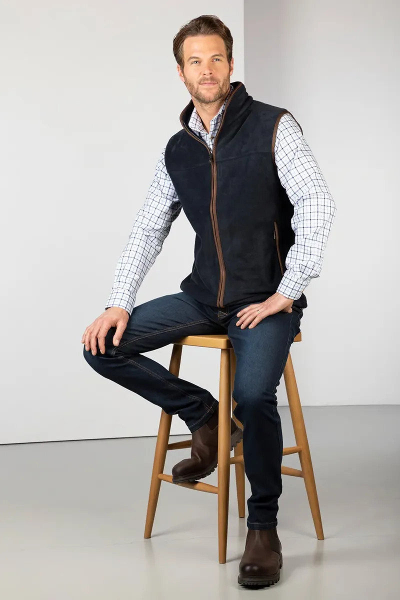 Rydale Huggate Men's Premium Fleece Waistcoat - Ink-5