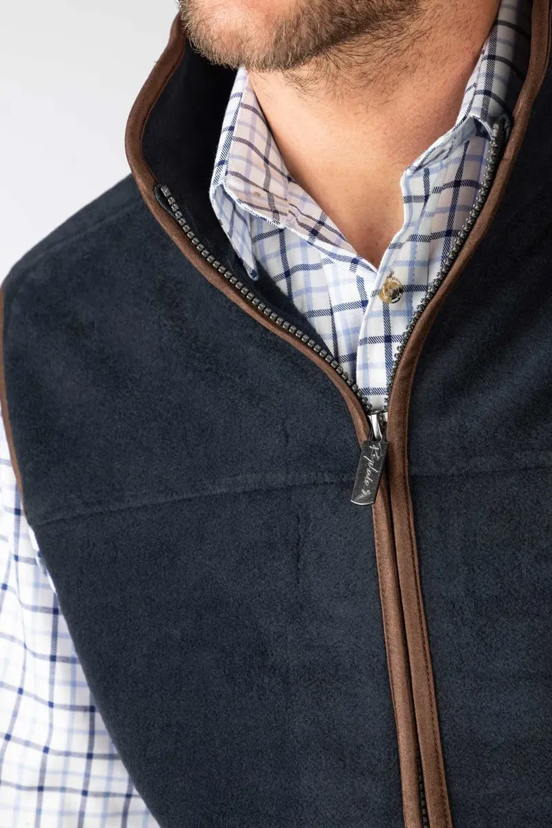 Rydale Huggate Men's Premium Fleece Waistcoat - Ink-8