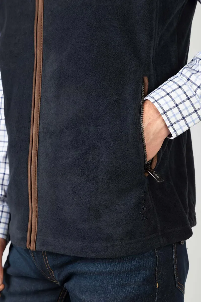 Rydale Huggate Men's Premium Fleece Waistcoat - Ink-7