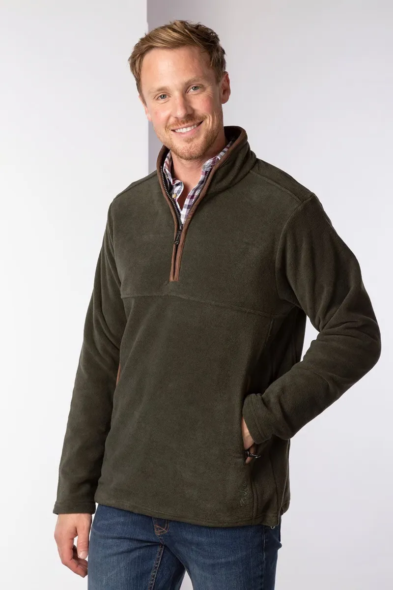 Rydale Huggate Men's Overhead Fleece - Khaki-2