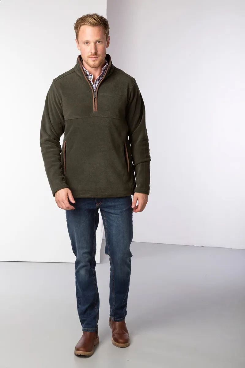 Rydale Huggate Men's Overhead Fleece - Khaki-3