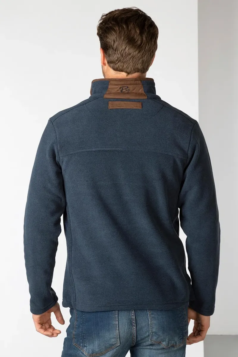 Rydale Huggate Men's Overhead Fleece - Marl Navy-3
