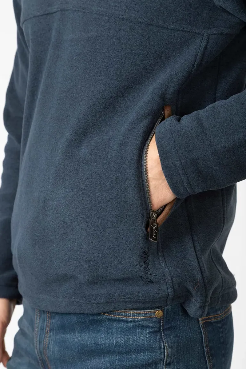 Rydale Huggate Men's Overhead Fleece - Marl Navy-7