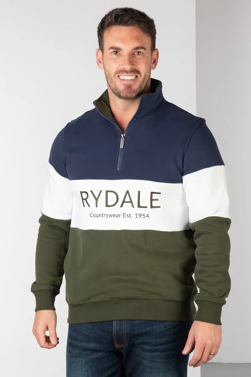 Rydale Byland Men's Sweatshirt - Navy/White/Olive-3