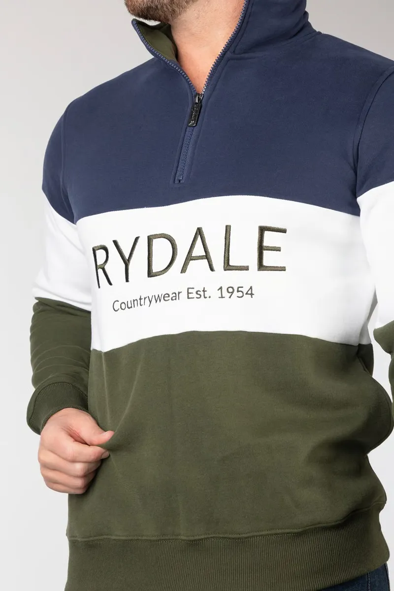 Rydale Byland Men's Sweatshirt - Navy/White/Olive-4