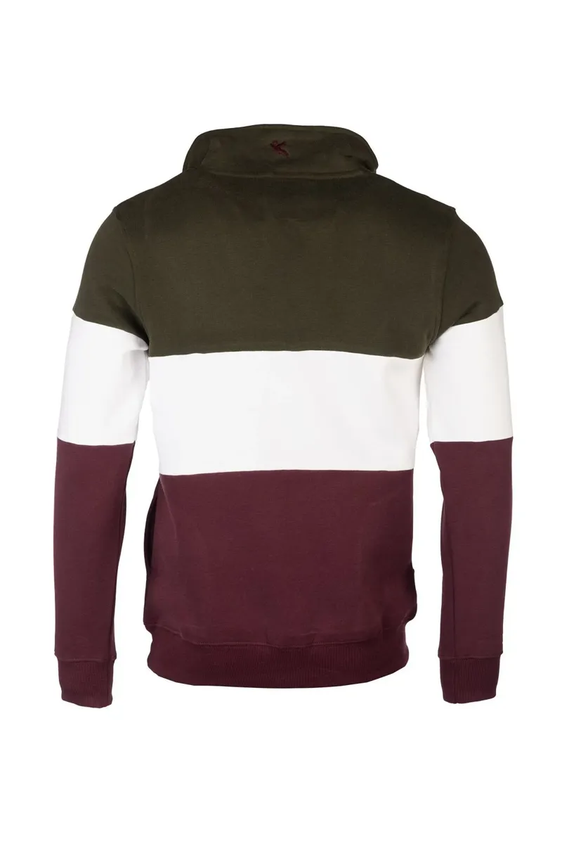 Rydale Men's Byland Sweatshirt - Pheasant Olive/Wine/Olive-1