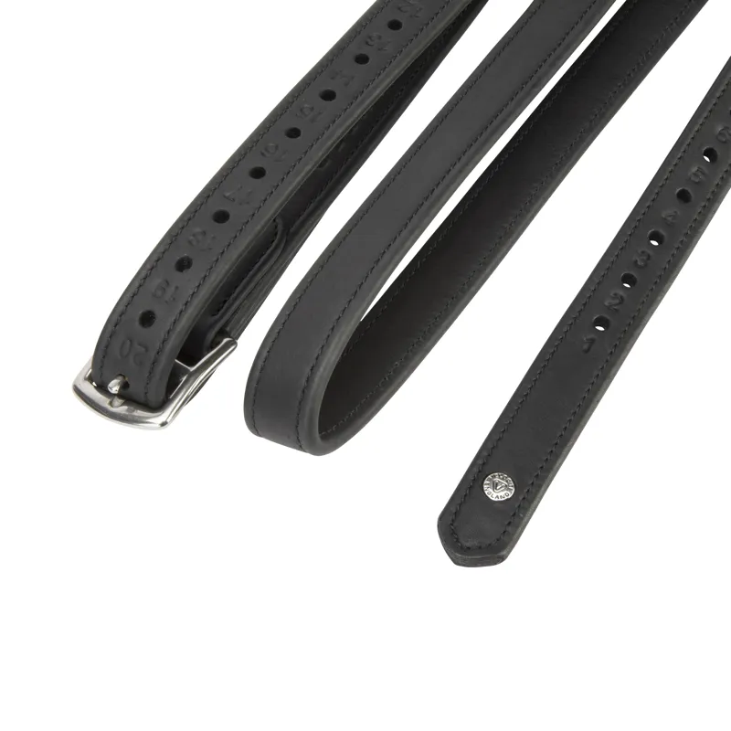 Shires Velociti Lusso Wrapped Stirrup Leathers - Black-2