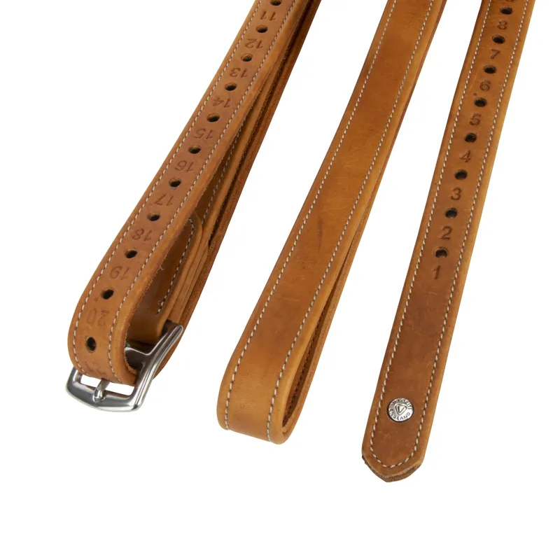 Shires Velociti Lusso Wrapped Stirrup Leathers - Tan-2