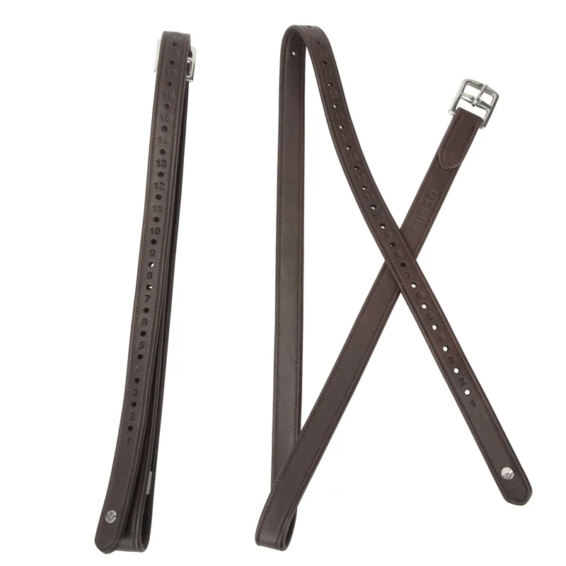 Shires Velociti Lusso Wrapped Stirrup Leathers - Havana