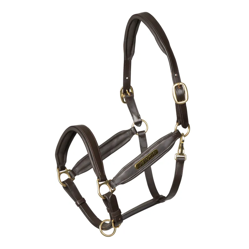 Shires Velociti Gara Leather Headcollar - Havana