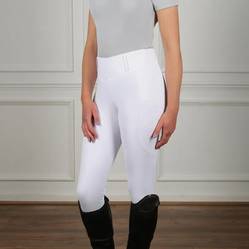 Coldstream Oxnam Competition Ladies Riding Tights - White