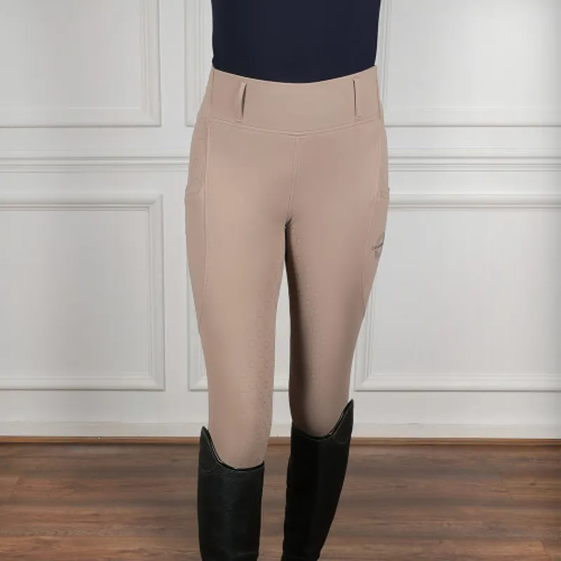 Coldstream Next Generation Oxnam Competition Riding Tights - Taupe-1