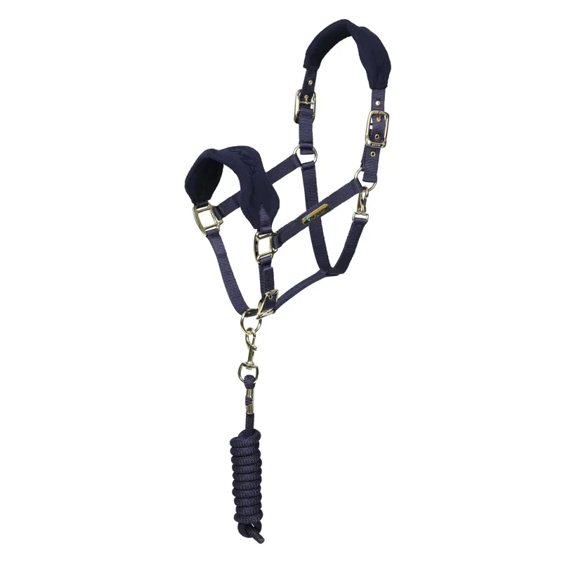 Shires ARMA Fleece Headcollar and Lead Rope - Navy - Cob - Unboxed