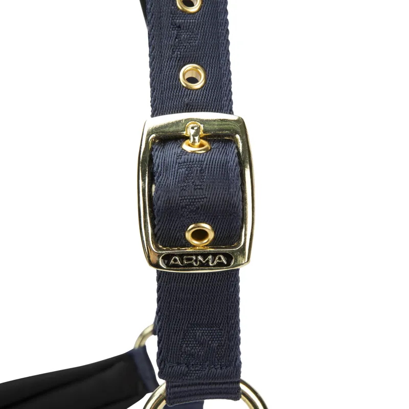 Shires ARMA Padded Headcollar - Navy-1