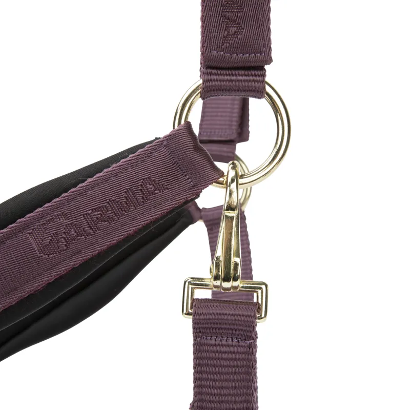 Shires ARMA Padded Headcollar - Black Cherry-2