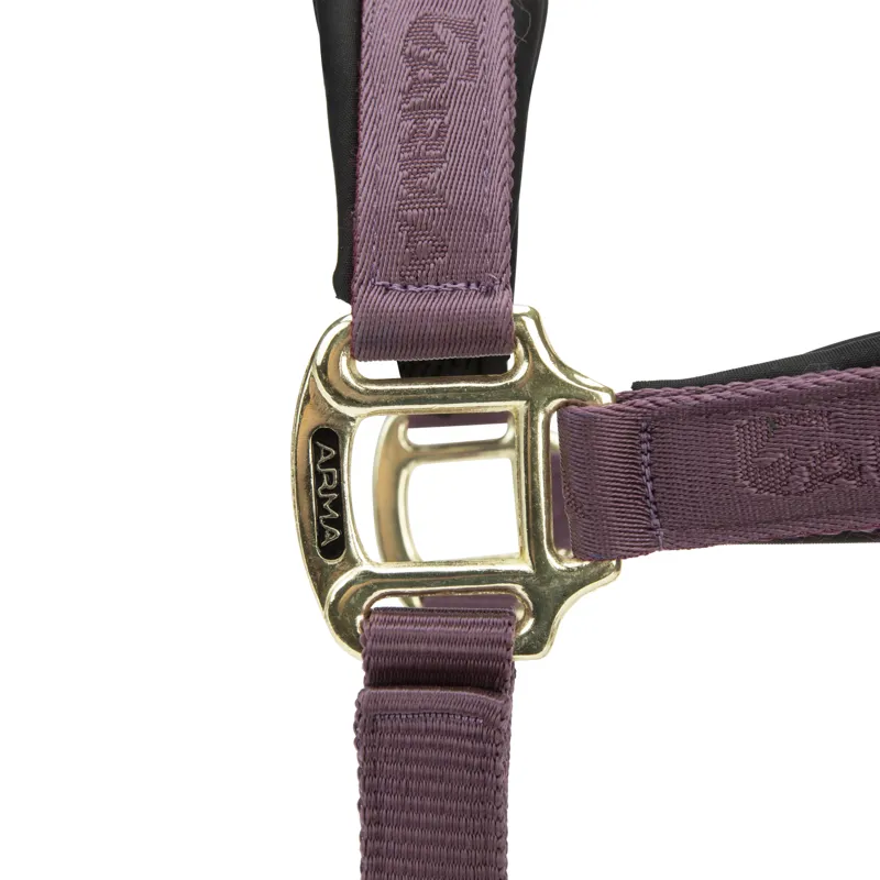 Shires ARMA Padded Headcollar - Black Cherry-3