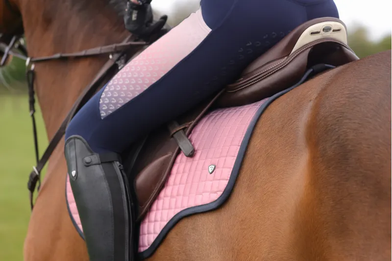 Hy Equestrian Elevate Saddle Pad - Navy/Rose-1