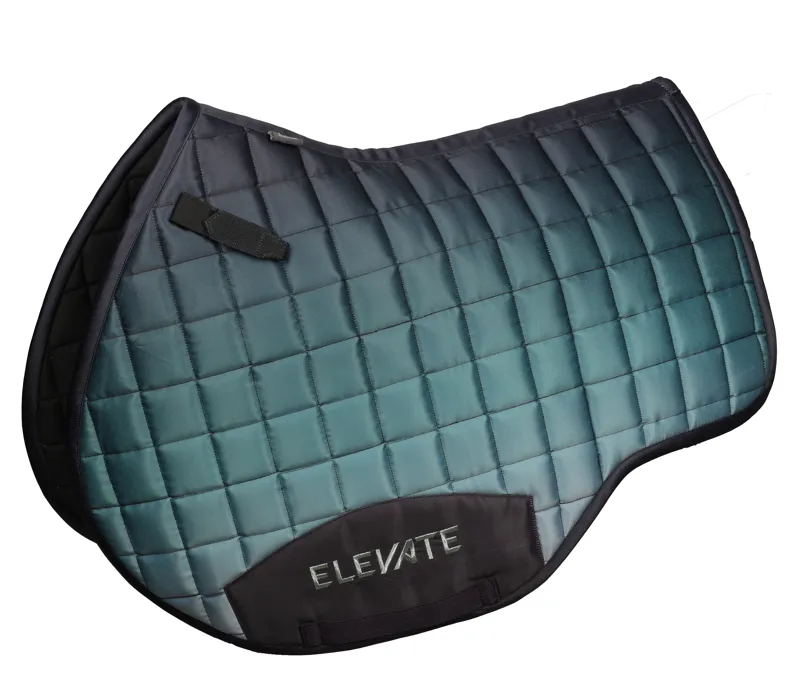 Hy Equestrian Elevate Saddle Pad - Navy/Olive Green