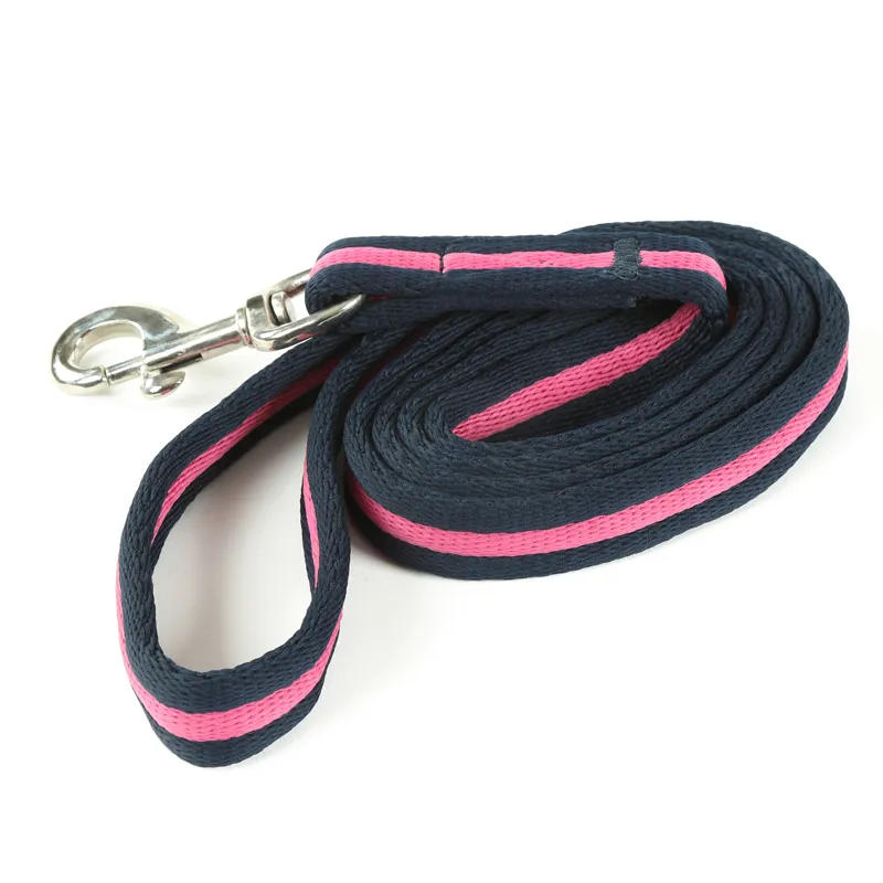 Shires Cushion Web Lead Rein - Navy/Pink