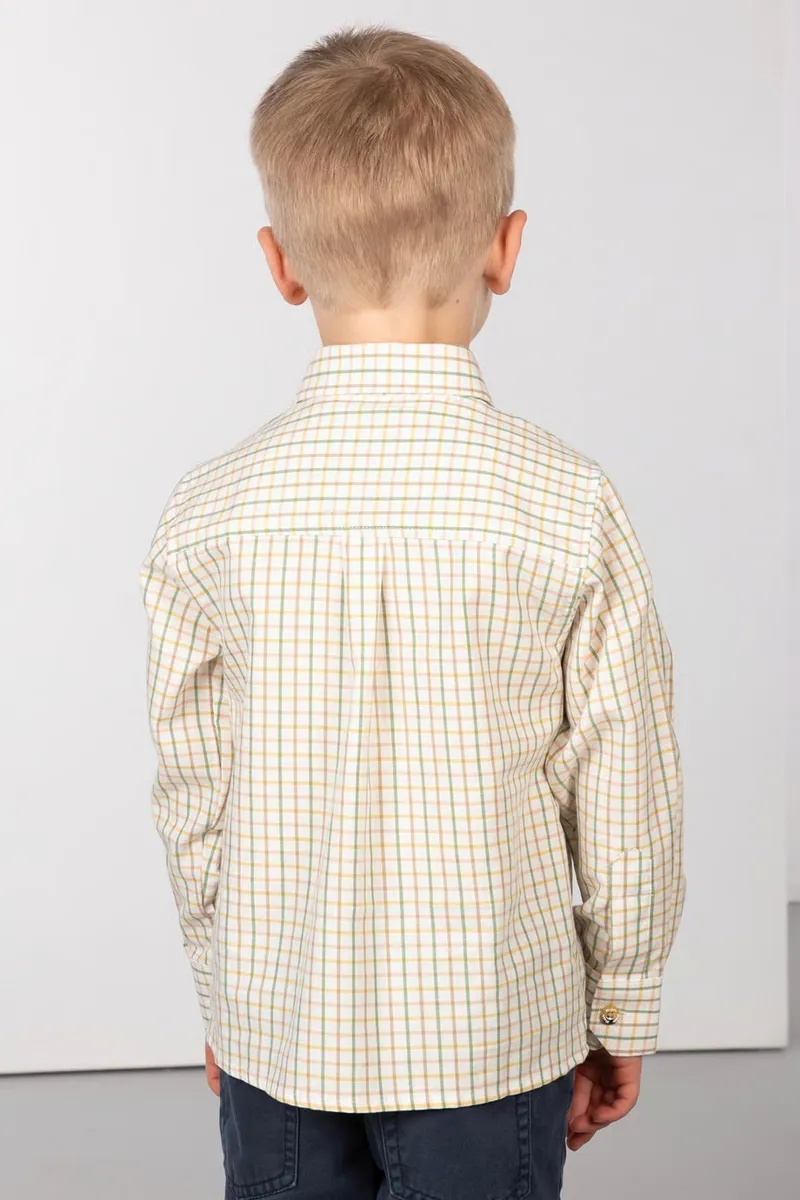 Rydale Boys Country Check Shirts - Tattersall Green-4