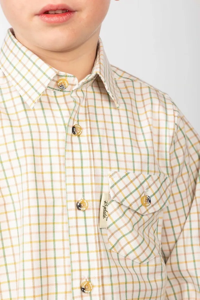 Rydale Boys Country Check Shirts - Tattersall Green-5