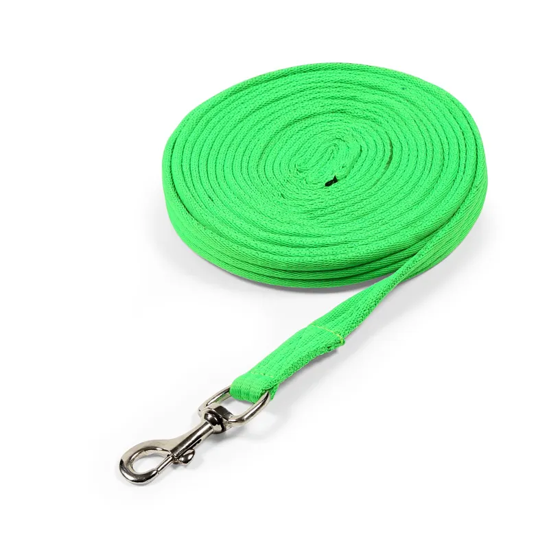 Shires Cushion Web Lunge Line - Green