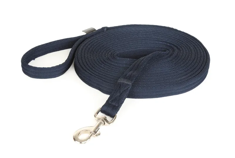 Shires Cushion Web Lunge Line - Navy