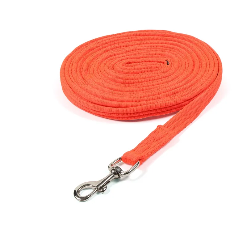 Shires Cushion Web Lunge Line - Orange