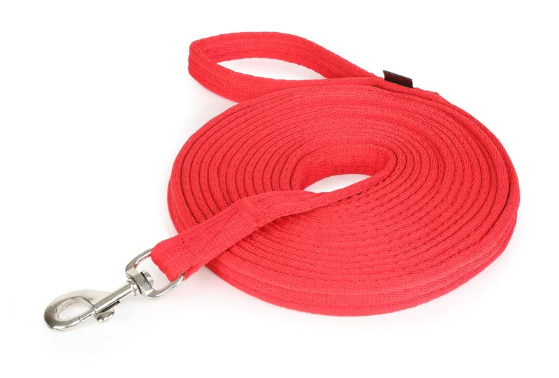 Shires Cushion Web Lunge Line - Red