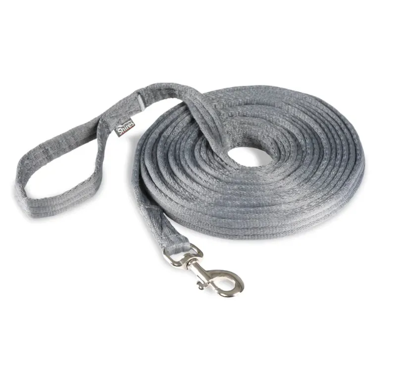 Shires Cushion Web Lunge Line - Grey