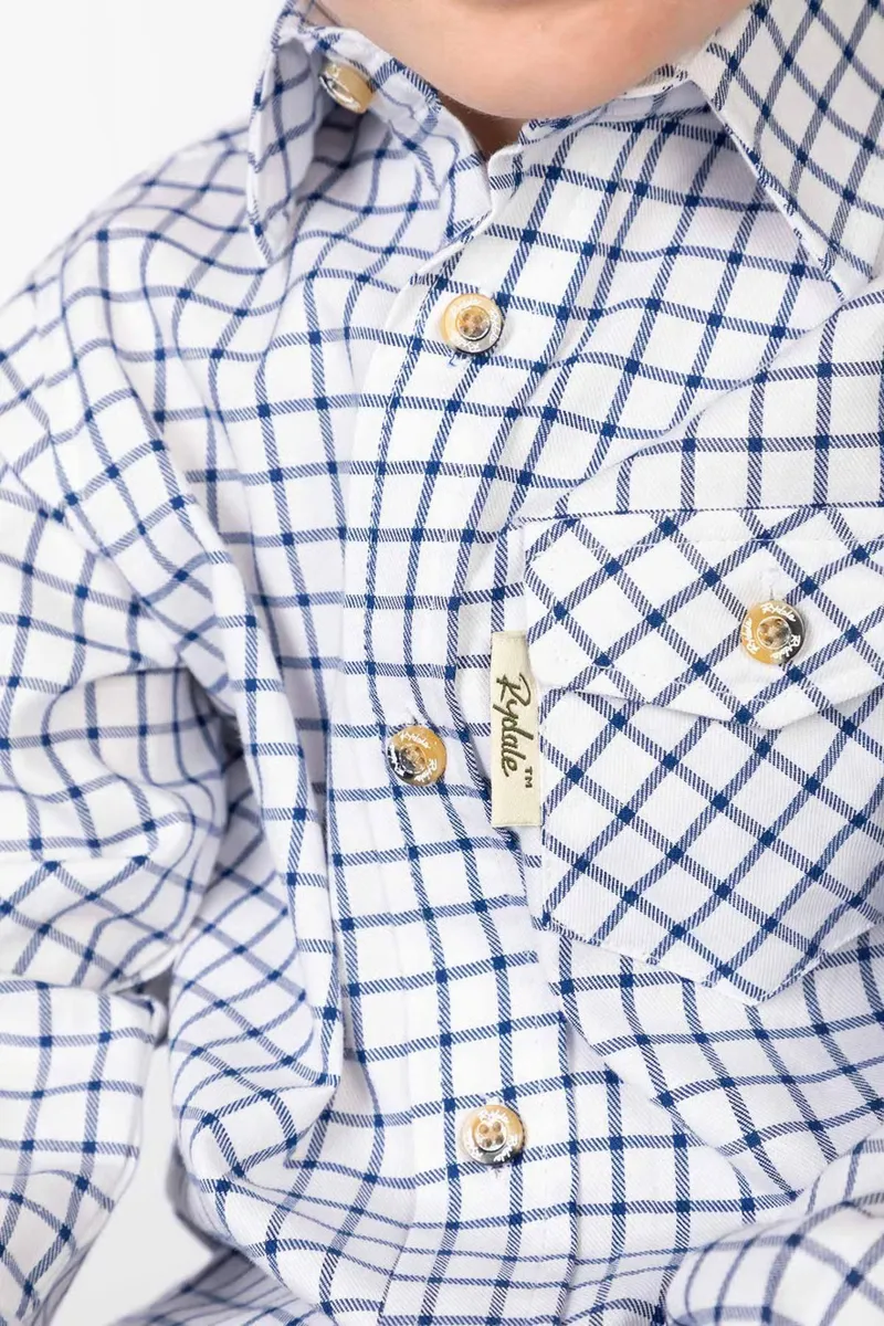 Rydale Boys Country Check Shirts - Richmond Navy/White-4