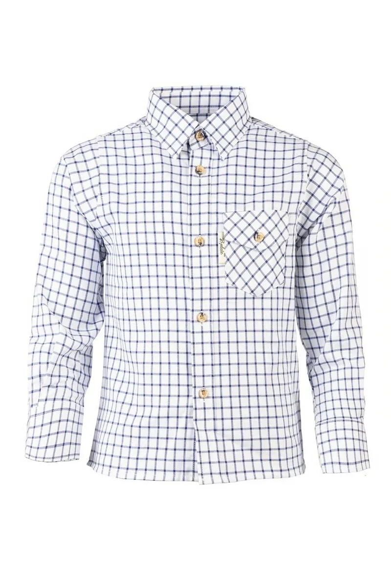 Rydale Boys Country Check Shirts - Richmond Navy/White-1