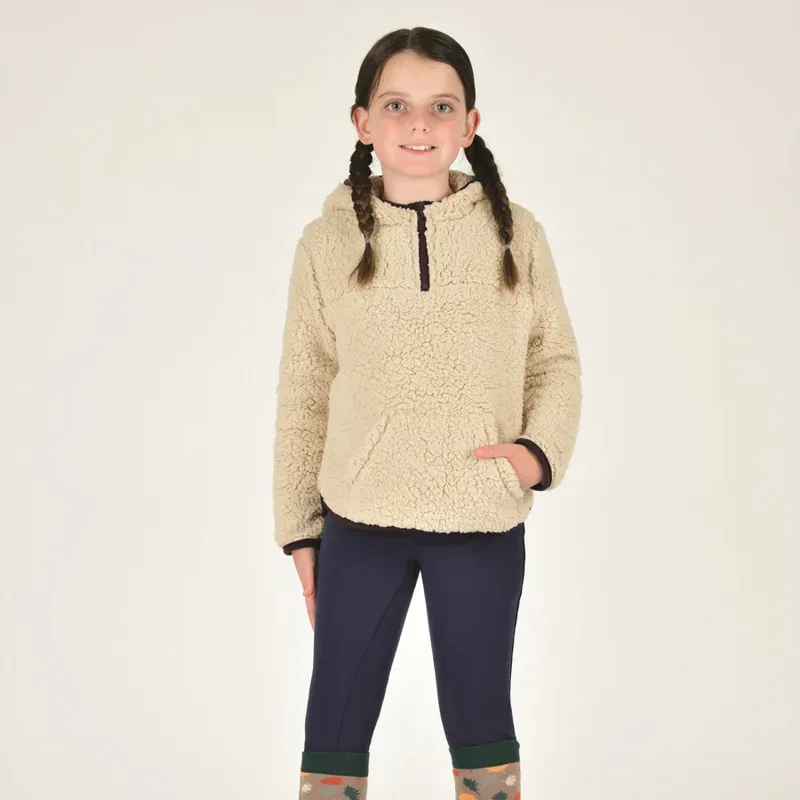 Dublin Children's Talia Teddy Pullover - Natural/Plum Perfect Trim