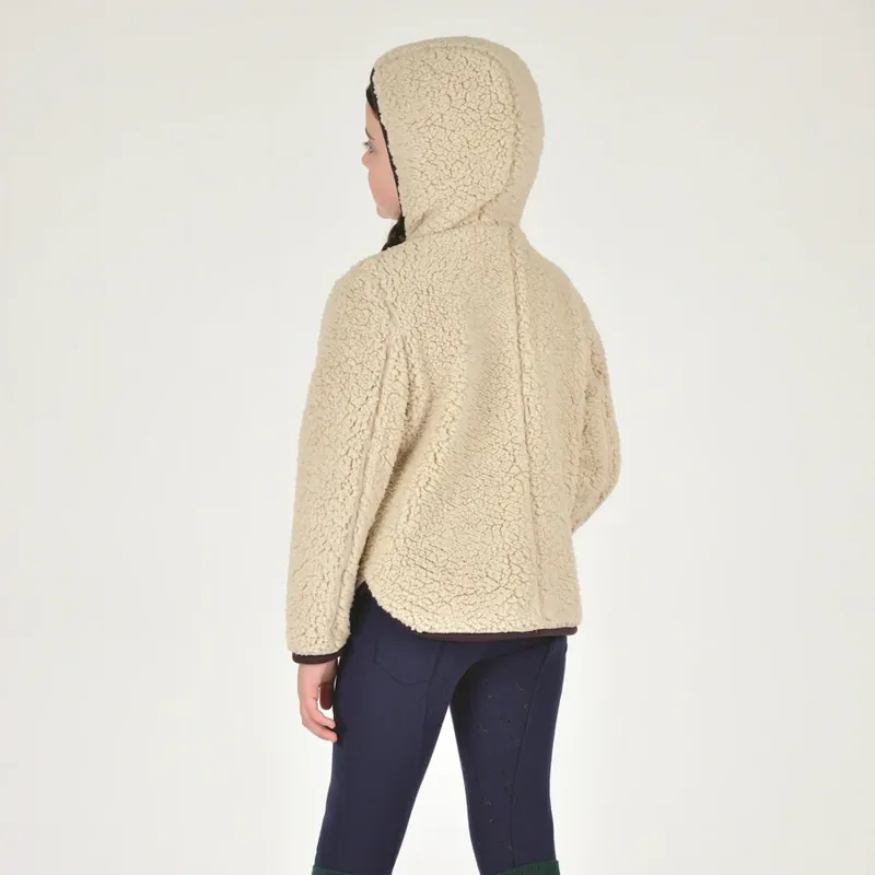 Dublin Children's Talia Teddy Pullover - Natural/Plum Perfect Trim-3