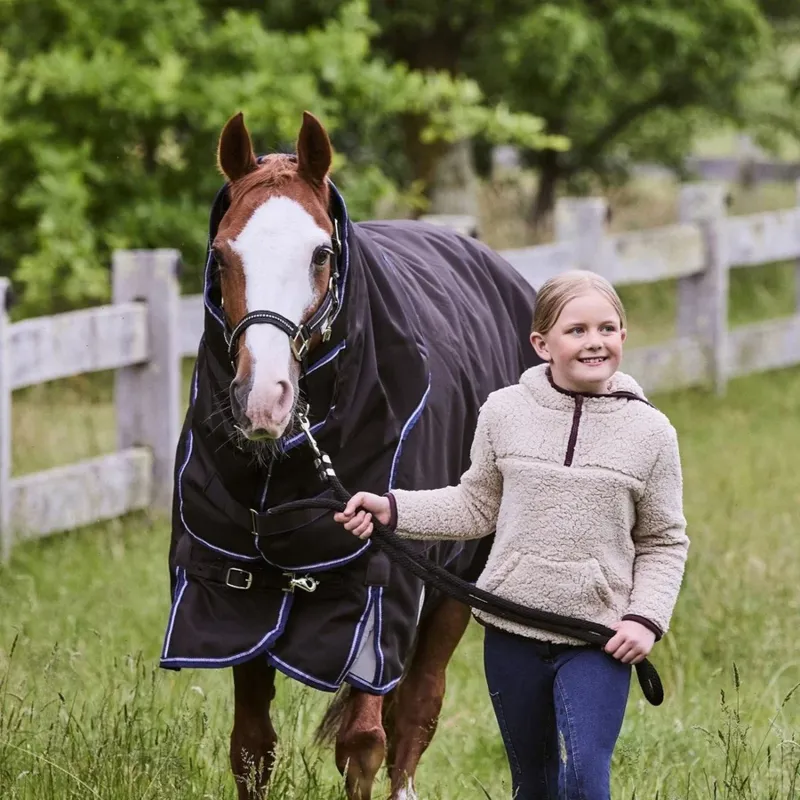 Dublin Children's Talia Teddy Pullover - Natural/Plum Perfect Trim-5