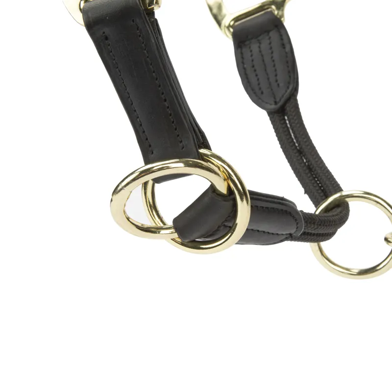Shires Velociti Lusso Soria Leather Headcollar - Black-4