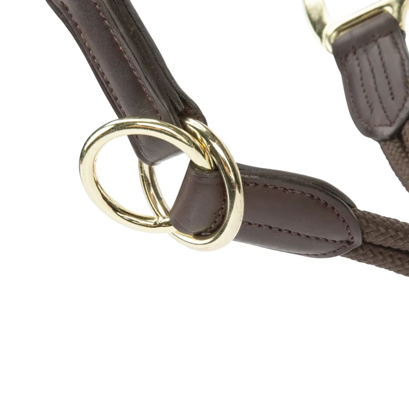 Shires Velociti Lusso Soria Leather Headcollar - Havana-3