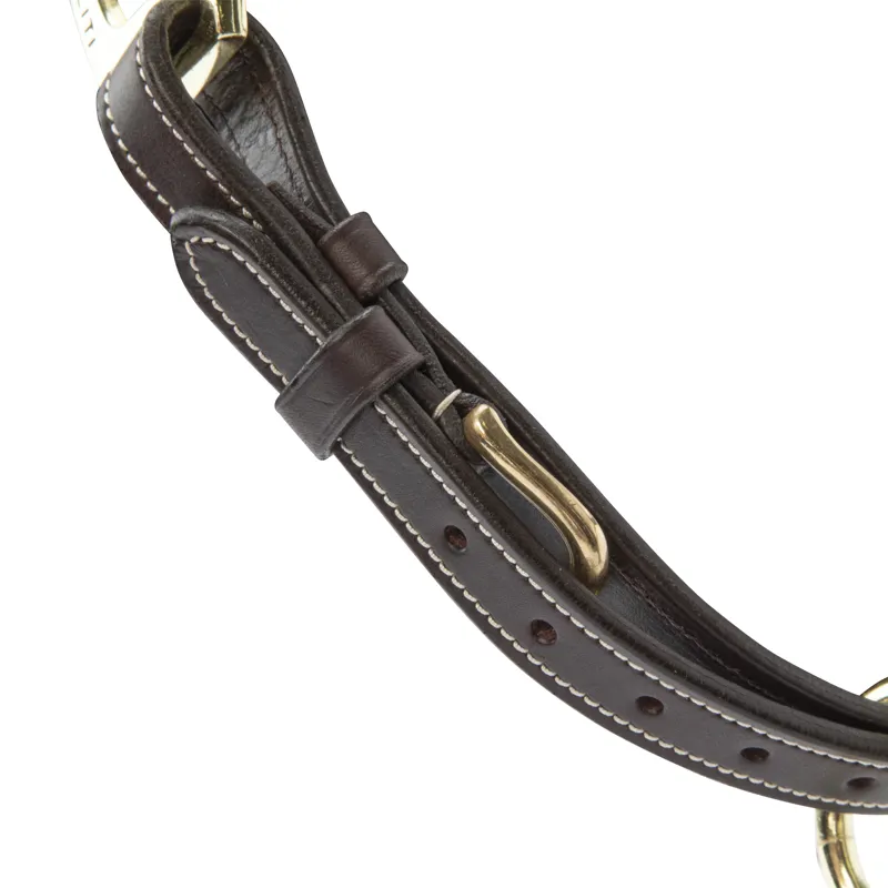 Shires Velociti Lusso Girona Leather Headcollar - Havana-6