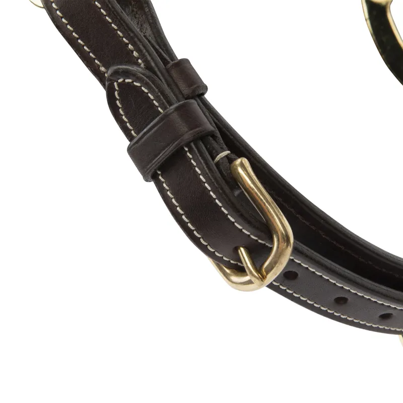 Shires Velociti Lusso Girona Leather Headcollar - Havana-5